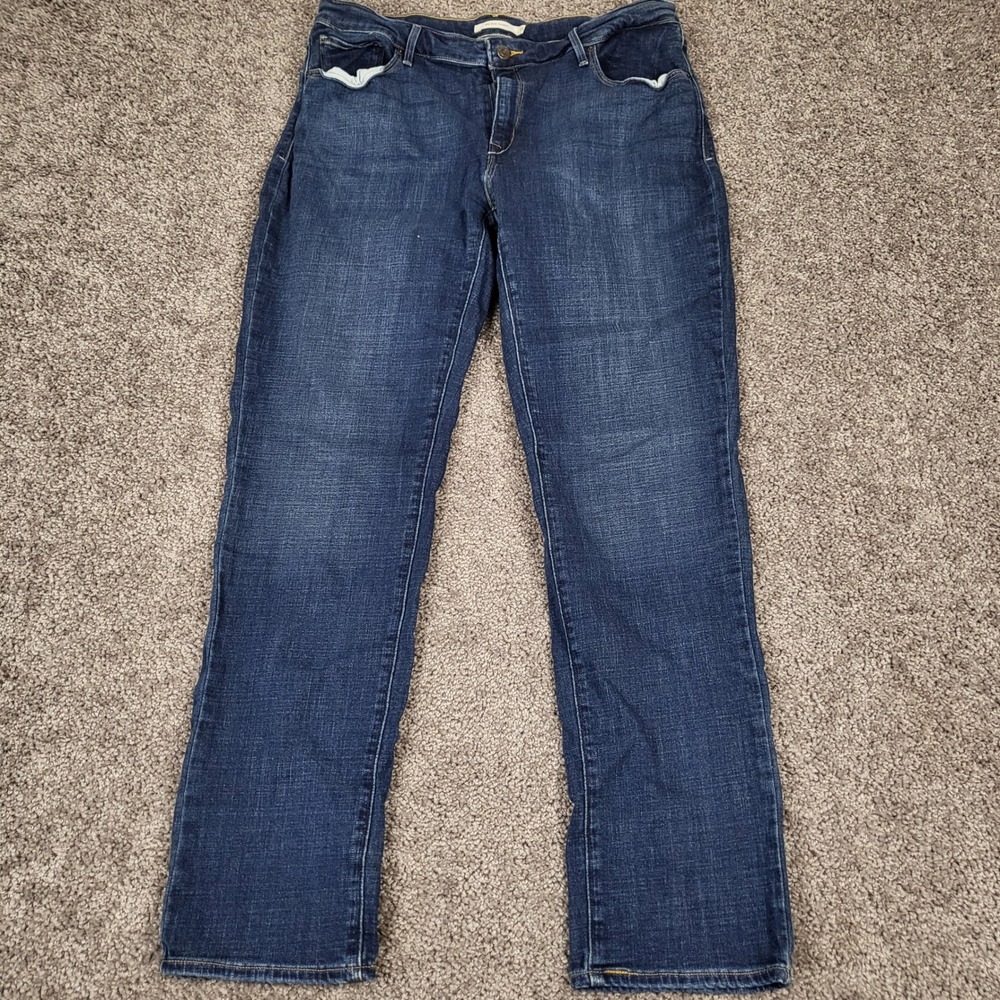 Levi's Mid Rise Skinny Jeans Women 33 16M Dark Blue Excellent Stretch 58575-0117